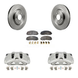 Front Disc Brake Rotors Ceramic Pad Kit With Calipers For Dodge Grand Caravan Chrysler