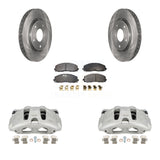 Front Disc Brake Rotors And Ceramic Pads Kit With Calipers For Dodge Grand Caravan