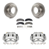 Front Disc Brake Caliper Rotor Ceramic Pad Kit For Ford F-350 Super Duty F-250 Excursion KC8-100492T