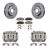Front Disc Brake Caliper Rotors And Ceramic Pads Kit For Honda CR-V Crosstour Accord KC8-100503T