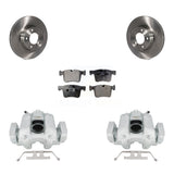 Front Disc Brake Rotors And Ceramic Pads Kit With Calipers For BMW 328d 328i GT xDrive