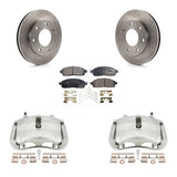 Front Disc Brake Rotors And Ceramic Pads Kit With Calipers For 2004 Ford F-150 4WD