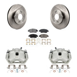 Front Disc Brake Rotors And Ceramic Pads Kit With Calipers For Honda Civic Acura ILX