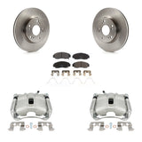 Front Disc Brake Rotors And Ceramic Pads Kit With Calipers For Honda Civic