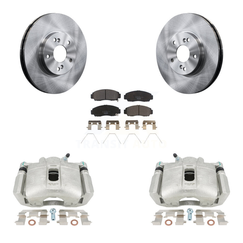 Front Disc Brake Rotors And Ceramic Pads Kit With Calipers For Honda Accord Acura TSX
