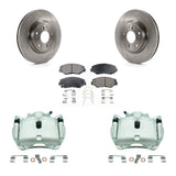 Front Disc Brake Caliper Rotors And Ceramic Pads Kit For 2012-2016 Honda CR-V FWD KC8-100537T