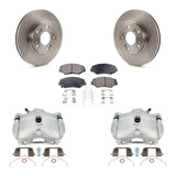 Front Disc Brake Rotors And Ceramic Pads Kit With Calipers For 2002-2004 Honda CR-V