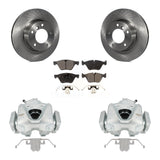 Front Disc Brake Rotors And Ceramic Pads Kit With Calipers For BMW 328i 323i