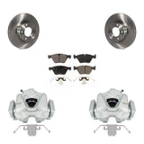 Front Disc Brake Rotors And Ceramic Pads Kit With Calipers For 2008 BMW 328xi To 08 07