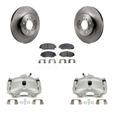 Front Disc Brake Rotors Ceramic Pad Kit With Calipers For Honda Civic Insight Acura EL