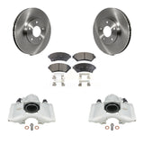 Front Brake Rotors Ceramic Pad Kit With Calipers For Cadillac DeVille Disc rear brakes