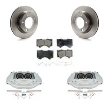 Charger l'image dans la galerie, Front Brake Rotors &amp; Ceramic Pad Kit With Calipers For Lexus LX570 Toyota Land Cruiser