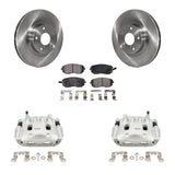 Front Disc Brake Caliper Rotors And Ceramic Pads Kit For Subaru Legacy KC8-100593T