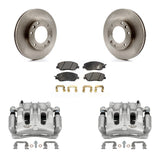 Front Disc Brake Caliper Rotors And Ceramic Pads Kit For Kia Sedona Hyundai Entourage KC8-100599T