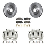 Front Disc Brake Caliper Rotors And Ceramic Pads Kit For 2007-2009 Hyundai Santa Fe KC8-100601T