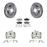 Front Disc Brake Rotors And Ceramic Pads Kit With Calipers For Nissan Sentra