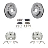 Front Disc Brake Rotors And Ceramic Pads Kit With Calipers For Nissan Sentra