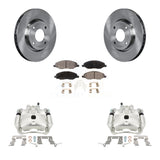 Front Disc Brake Caliper Rotors And Ceramic Pads Kit For 2008 Nissan Versa 4-Wheel ABS KC8-100622T