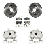 Front Disc Brake Caliper Rotors And Ceramic Pads Kit For 2011-2012 Hyundai Elantra 1.8L KC8-100625T