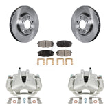 Front Disc Brake Caliper Rotors & Ceramic Pad Kit For Kia Forte Koup Forte5 2.0L