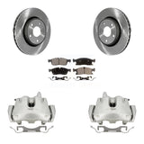 Front Brake Rotors Ceramic Pad Kit With Calipers For Jeep Grand Cherokee Dodge Durango