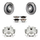 Front Brake Rotors Ceramic Pad Kit With Calipers For Jeep Grand Cherokee Dodge Durango