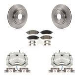 Front Disc Brake Rotors And Ceramic Pads Kit With Calipers For Nissan LEAF