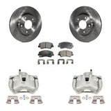 Front Disc Brake Caliper Rotors And Ceramic Pads Kit For 2012 Hyundai Veloster KC8-100653T