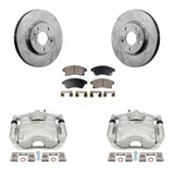 Front Brake Rotors Ceramic Pad Kit With Calipers For Chevrolet Cruze Buick Verano Volt