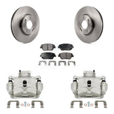 Front Disc Brake Caliper Rotors And Ceramic Pads Kit For 2014 Hyundai Sonata 2.0L KC8-100672T
