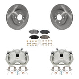 Front Disc Brake Rotors And Ceramic Pads Kit With Calipers For 2015-2020 Honda Fit