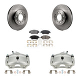 Front Brake Caliper Rotor Ceramic Pad Kit For 2004-2005 Honda Civic Si with 1.7L