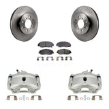 Front Disc Brake Rotors And Ceramic Pads Kit With Calipers For Honda Civic