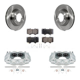 Front Disc Brake Rotors & Ceramic Pad Kit With Calipers For Toyota 4Runner Lexus GX460