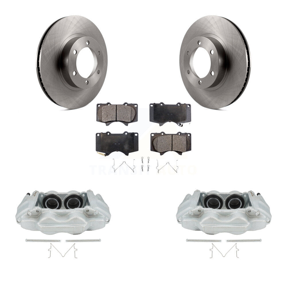 Front Disc Brake Rotors And Ceramic Pads Kit With Calipers For 2003-2009 Lexus GX470