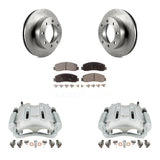 Front Brake Rotors & Ceramic Pad Kit With Calipers For Ford F-250 Super Duty F-350 4WD