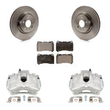 Front Disc Brake Rotors And Ceramic Pads Kit With Calipers For Hyundai Genesis Coupe