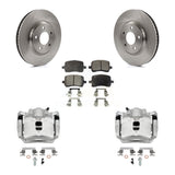 Front Brake Caliper Rotor Ceramic Pad Kit For Pontiac Pursuit 2.2L With Rear Disc Brakes KC8-100692T