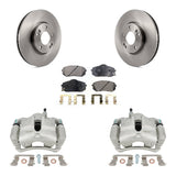 Front Disc Brake Rotor & Ceramic Pad Kit With Calipers For Hyundai Tucson Kia Sportage