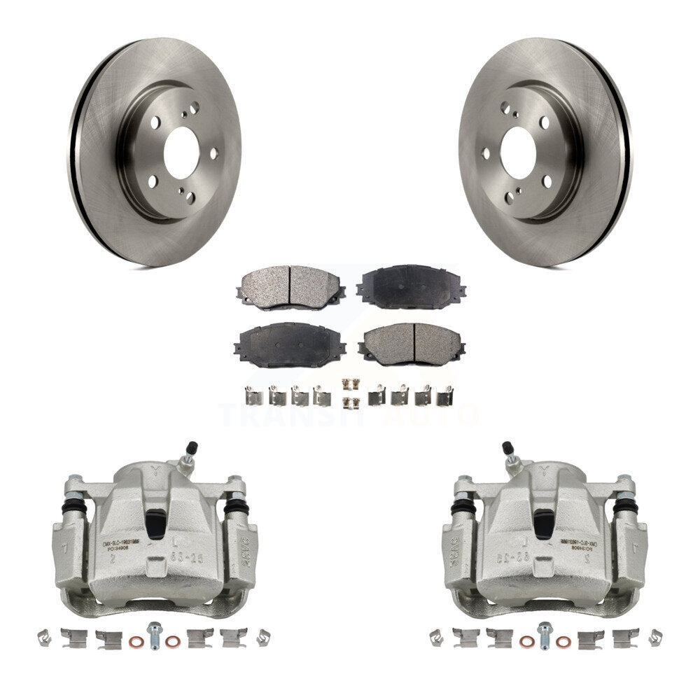 Front Brake Rotor Ceramic Pad Kit With Calipers For Toyota RAV4 Scion xB Prius V Lexus