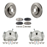 Front Disc Brake Caliper Rotors And Ceramic Pad Kit For 2014-2015 Toyota RAV4 LE