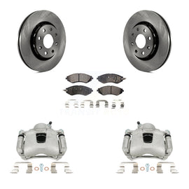Front Brake Caliper Rotor & Ceramic Pad Kit For Chevrolet Aveo Spark Aveo5 EV G3