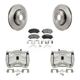 Front Disc Brake Caliper Rotors And Ceramic Pads Kit For 2010-2013 Suzuki Kizashi KC8-100727T
