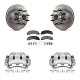 Front Disc Brake Caliper Rotor Ceramic Pad Kit For Ford F-350 Super Duty F-250 Excursion KC8-100731T
