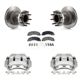 Front Disc Brake Caliper Rotors And Ceramic Pads Kit For Ford F-350 Super Duty KC8-100733T