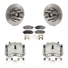 Charger l'image dans la galerie, Front Brake Rotor And Ceramic Pad Kit With Calipers For Ford F-150 Lincoln Mark LT RWD