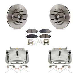 Front Brake Rotor And Ceramic Pad Kit With Calipers For Ford F-150 Lincoln Mark LT RWD