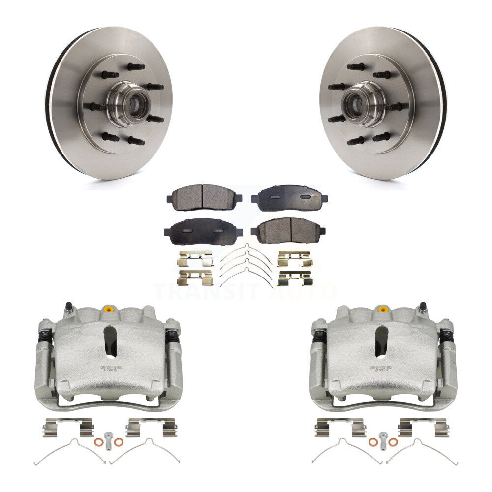 Front Disc Brake Rotors And Ceramic Pads Kit With Calipers For 2004 Ford F-150 RWD