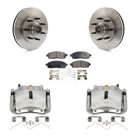 Front Disc Brake Rotors And Ceramic Pads Kit With Calipers For 2004 Ford F-150 RWD