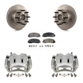 Front Brake Rotors & Ceramic Pad Kit With Calipers For Ford F-250 Super Duty F-350 RWD